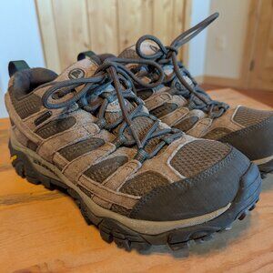 Gray/Tan Mens Merrell Waterproof Hiking Shoes size 7